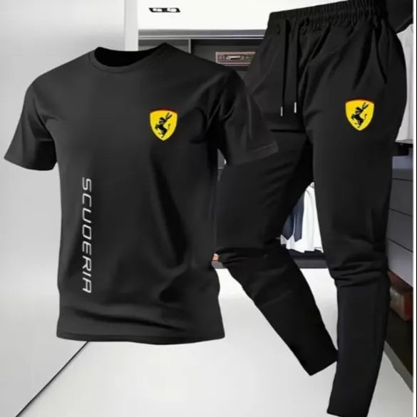 Men's Clothing Summer Breathable T-Shirt and Black Trouser Gym wear and comfortable - Summer Tracksuits For Men - Summer Tracksuit for Men - Summer Track Suits For Men - Track Suits for Boys -Track Suit for boys -